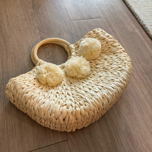 Shiraleah Coco Tote Woven Straw Handbag Blush Boho Beach Vacation Resort Summer - Picture 3 of 6